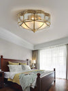 Brass glass ceiling light