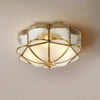 Brass glass ceiling light