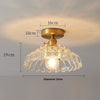 Copper glass corridor ceiling lamp