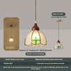 Wabi-sabi style bedroom bedside French glass restaurant small chandelier