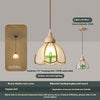 Wabi-sabi style bedroom bedside French glass restaurant small chandelier