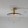 American retro aisle glass ceiling lamp