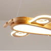 Cartoon Airplane Pendant Light, Log/Walnut