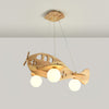 Child Airplane Pendant Lamp , Log/Walnut