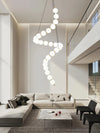 Copper Acrylic Pearl Necklace Pendant Light