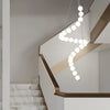 Copper Acrylic Pearl Necklace Pendant Light