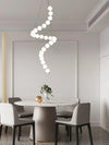 Copper Acrylic Pearl Necklace Pendant Light