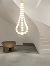 Copper Acrylic Pearl Necklace Pendant Light