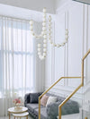 Copper Acrylic Pearl Necklace Pendant Light