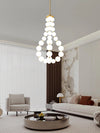 Copper Acrylic Pearl Necklace Pendant Light