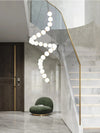 Copper Acrylic Pearl Necklace Pendant Light