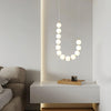 Copper Acrylic Pearl Necklace Pendant Light