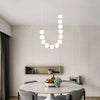 Copper Acrylic Pearl Necklace Pendant Light