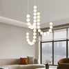 Copper Acrylic Pearl Necklace Pendant Light
