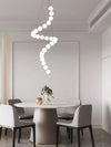 Copper Acrylic Pearl Necklace Pendant Light