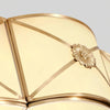 Copper bedroom semi-hanging ceiling lamp