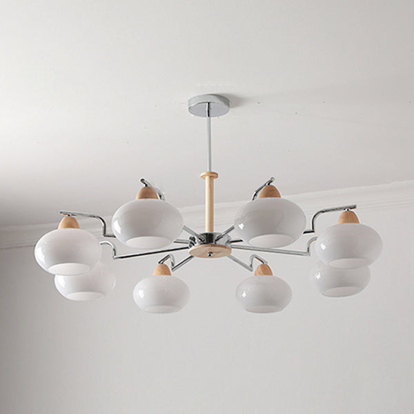 Cream Color Glass PersimmonChandeliers