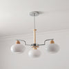 Cream Color Glass PersimmonChandeliers
