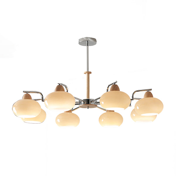 Cream Color Glass PersimmonChandeliers