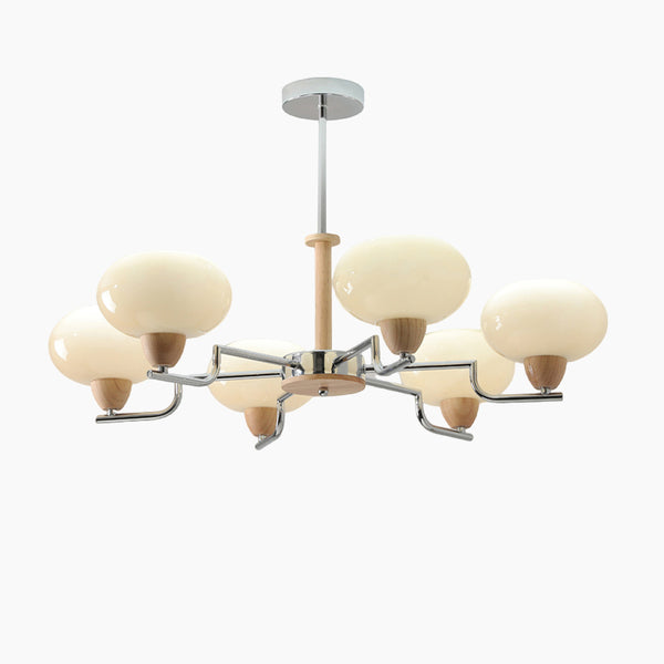 Cream Color Glass PersimmonChandeliers