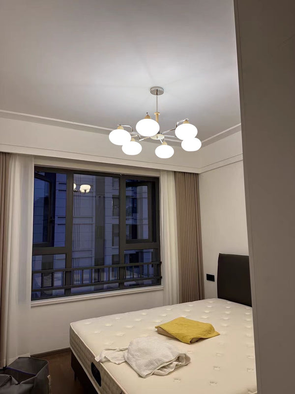Cream Color Glass PersimmonChandeliers