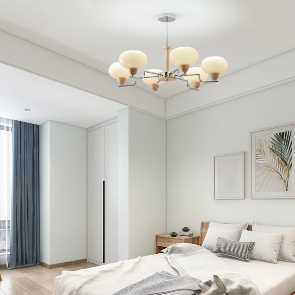 Cream Color Glass PersimmonChandeliers