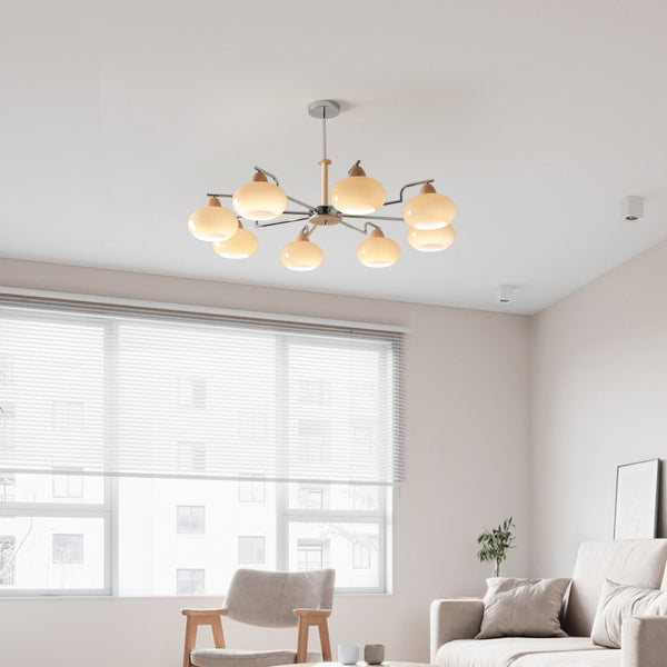 Cream Color Glass PersimmonChandeliers
