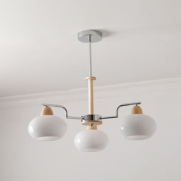 Cream Color Glass PersimmonChandeliers