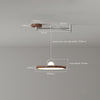 Walnut wood grain ceiling lamp with movable swing arm