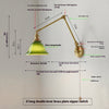Nordic retro Japanese style long arm telescopic with switch bedroom bedside reading wall lamp