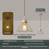 Wabi-sabi style bedroom bedside French glass restaurant small chandelier