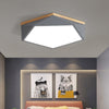 Diamond Ceiling Light,Metal & Wood