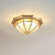 Bedroom copper glass ceiling lamp