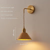 Japanese style all-copper solid wood wall lamp