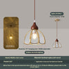 Wabi-sabi style bedroom bedside French glass restaurant small chandelier