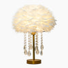 Feather & Crystal Table Lamp