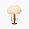 Feather & Crystal Table Lamp