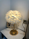 Feather & Crystal Table Lamp