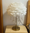 Feather & Crystal Table Lamp