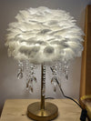 Feather & Crystal Table Lamp