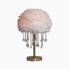 Feather & Crystal Table Lamp