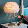 Feather & Crystal Table Lamp