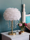 Feather & Crystal Table Lamp