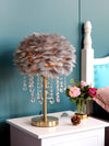 Feather & Crystal Table Lamp