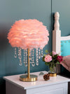 Feather & Crystal Table Lamp