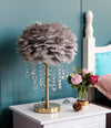 Feather & Crystal Table Lamp