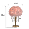 Feather & Crystal Table Lamp