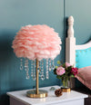 Feather & Crystal Table Lamp