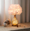 Feather & Glass Table Lamp