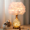 Feather & Glass Table Lamp